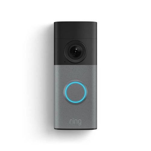 Ring - Wired Doorbell (newest model) — Retinal 2K with wide-angle video, up to 6x Enhanced Zoom, and Two-Way Talk - Speckled Grey