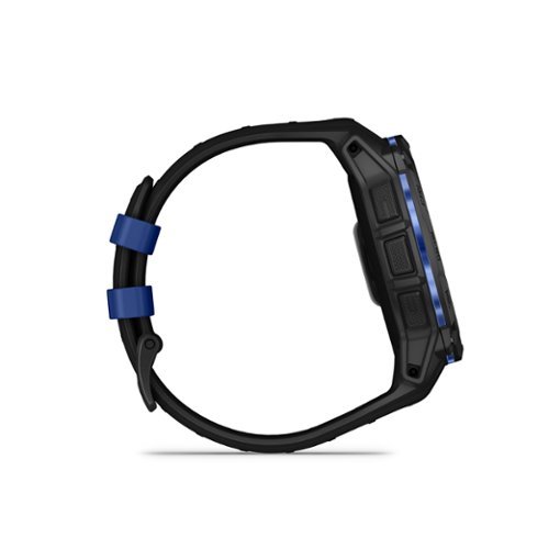 Garmin Instinct 3 AMOLED GPS Smartwatch 50 mm Fiber-reinforced Polymer - Black with black/bolt blue silicone band - (2025) SHOP ONLINE