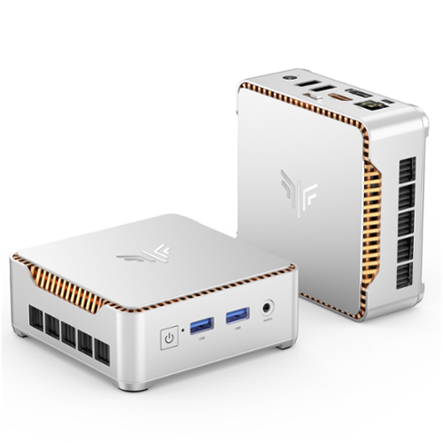 Kamrui - GK3Plus Mini PC Intel 12th Gen N95(4C/4T, up to 3.4GHz), 16GB RAM 1TB M.2 SSD, Support 4K Display/WiFi5/BT4 Windows11 - Silver-Front_Standard 