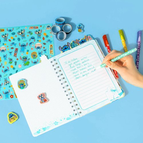 Fashion Angels : Disney Stitch Journal Gift Set - 80-Page Book, 4 Gel Pens GLOBAL SHIPPING