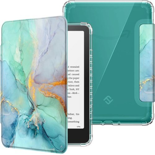 Kitcheniva - Soft Transparent Case For 7 Inch Kindle Paperwhite 12th 2024 Protective Shell - Emerald Marble-Front_Standard 