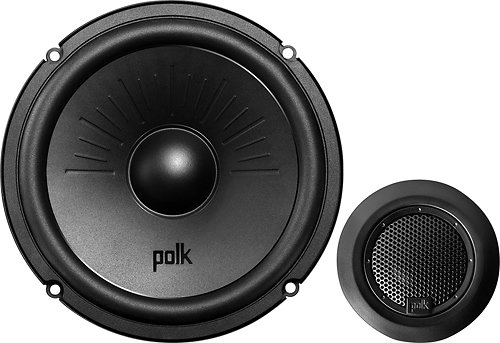  Polk Audio - 6-1/2&quot; Component Speakers with Polymer-/Mica-Composite Cones (Pair) - Black