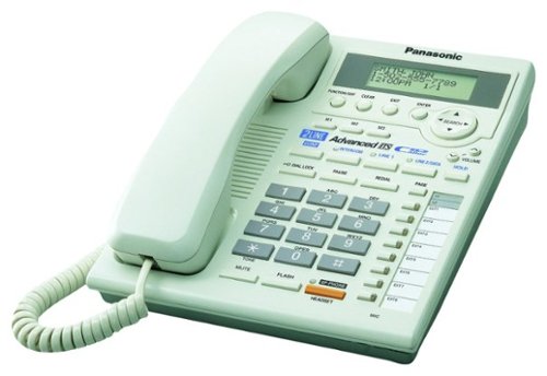 Panasonic - KX-TS3282W Corded 2-Line Integrated Telephone System with Call Waiting/Caller ID - White-Angle_Standard 