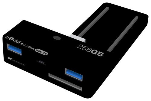  Bidul - S-USBDisc 256GB External USB 3.0 Portable Solid State Drive - Black