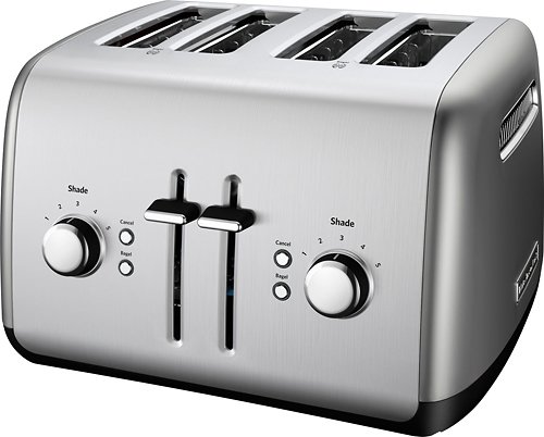  KitchenAid - KMT4115CU 4-Slice Wide-Slot Toaster - Contour Silver