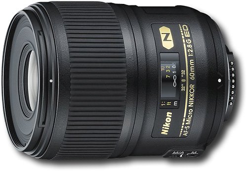  Nikon - AF-S Micro Nikkor 60mm f/2.8G ED Macro Lens - Black