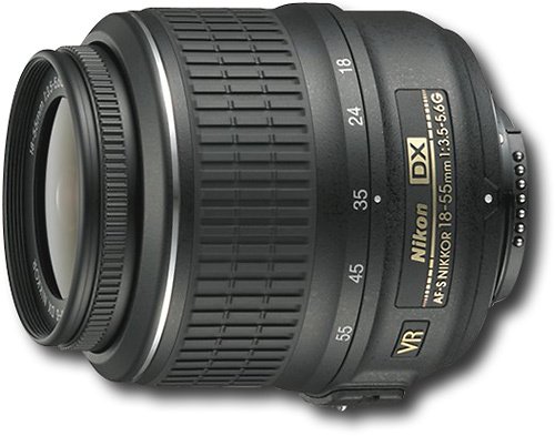  Zoom-Nikkor 18-55mm f/3.5-5.6 G AF-S DX VR Zoom Lens for Nikon F - Black