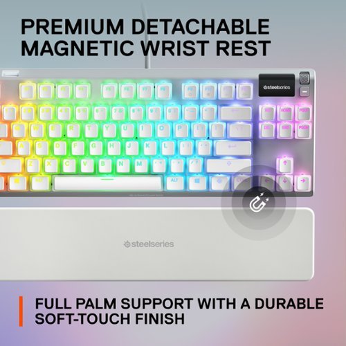 SteelSeries Apex 7 Ghost TKL Wired Mechanical Red Linear Gaming Keyboard with RGB Backlighting - White SHOP ONLINE