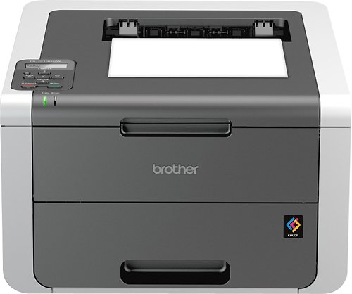  Brother - HL-3140CW Wireless Color Laser Printer - Gray/White