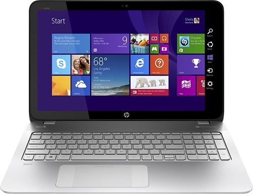  HP - ENVY TouchSmart 15.6&quot; Touch-Screen Laptop - AMD FX-Series - 6GB Memory - 750GB Hard Drive - Natural Silver