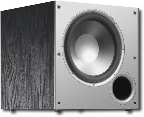 Polk Audio PSW10 10" Powered Subwoofer, 100W Peak Power, Compact Design, Easy Setup with Home Theater Systems, Black - Black