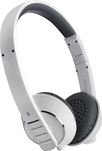  MEE audio - Air-Fi Runaway Bluetooth Wireless On-Ear Headphones - White/Gray