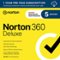 Norton - 360 Deluxe (5 Device) Antivirus Internet Security Software + VPN + Dark Web Monitoring (1 Year Subscription) - Android, Apple iOS, Mac OS, Windows [Digital]-Front_Standard 