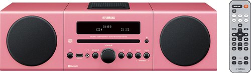 Yamaha - 30W Micro Component Bluetooth Wireless System with Apple® iPod®/iPhone® Dock - Pink-Front_Standard 