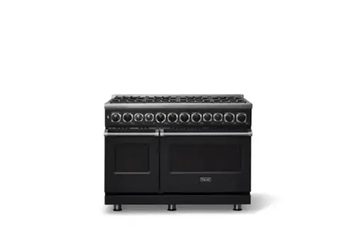 Front. Viking - 48"W. 7.3 Cu. Ft. 7Series Self-Clean LP Dual Fuel 8 Burner Range-Onyx - Onyx.