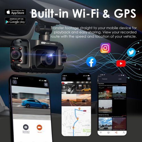 Rexing R4 4 Channel Dash Cam W/ All Around 1080p Resolution, Wi-Fi, and GPS - Black SHOP ONLINE