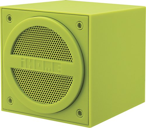  iHome - Bluetooth Rechargeable Mini Cube Speaker for Most Bluetooth-Enabled Devices - Green