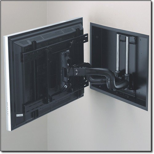 Chief - In-Wall Mount Dual Arm for Most Flat-Panel TVs Up To 71" - Extends 22" - Black
