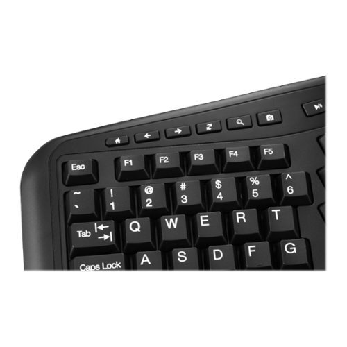 Adesso Tru-Form Media WKB-1500GB Ergonomic Wireless Membrane Keyboard and Mouse - Black WHERE TO BUY