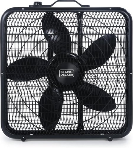 Black+Decker - 20” Box Fan with 3 Speed Settings - Black-Front_Standard 