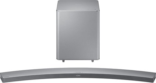  Samsung - 8.1-Channel Curved Soundbar with Subwoofer - Silver - Black