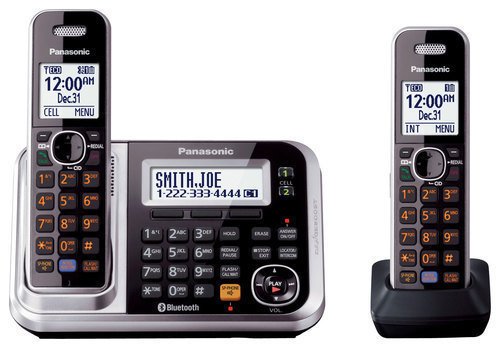  Panasonic - KX-TG7872S Link2Cell DECT 6.0 Plus Expandable Cordless Phone System with Digital Answering System - Multi
