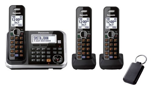  Panasonic - DECT 6.0 Expandable Cordless Phone System with Digital Answering System - Black