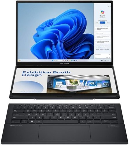 ASUS - Zenbook Duo Dual 14" 3K OLED Touch Laptop - Evo Intel Core Ultra 7 255H with 32GB RAM - Intel Arc Graphics - 1TB SSD - Inkwell Gray
