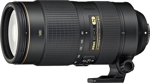  Nikon - AF-S NIKKOR 80-400mm f/4.5-5.6G ED VR Telephoto Zoom Lens - Black
