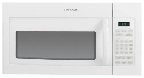 Front. Hotpoint - 1.6 Cu. Ft. Over-the-Range Microwave - White.