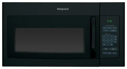 Front. Hotpoint - 1.6 Cu. Ft. Over-the-Range Microwave - Black.
