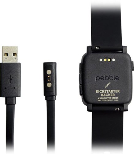  Charging Cable for Pebble Time and Pebble Time Steel Smartwatches - Black