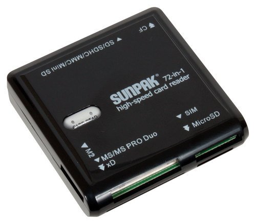 Sunpak - USB 2.0 72-in-1 Card Reader - Black