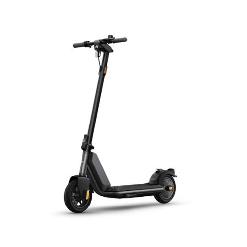 NIU - KQi 1 Pro Foldable Electric Kick Scooter w/ 15.5 mi Max operating Range & 15.5 mph Max Speed - Grey-Front_Standard 