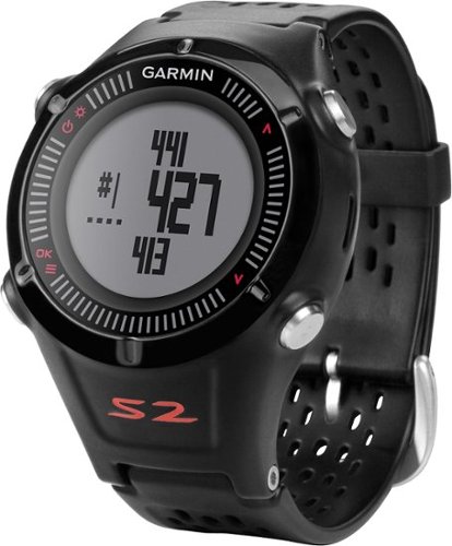  Garmin - Approach S2 GPS Golf Watch - Black/Red