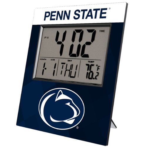 Keyscaper - Penn State Nittany Lions Color Block Digital Desk Clock - Multicolor-Front_Standard 