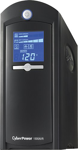  CyberPower - 1500VA Intelligent LCD Series Battery Back-Up System - Black