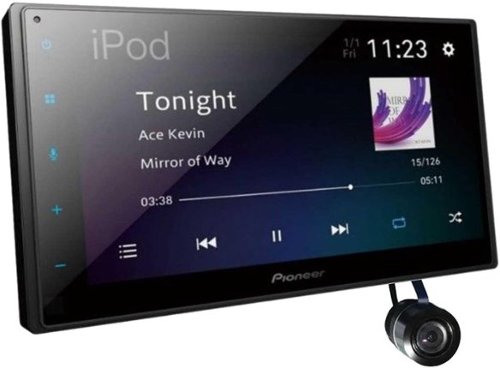 Pioneer - DMH-1800NEX 6.8" Double-DIN Digital Multimedia Receiver with Bullet Style Backup Camera - Black-Front_Standard 