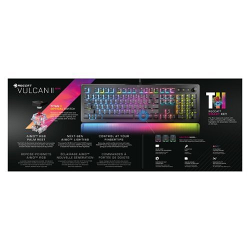 ROCCAT Vulcan II Max Full-size Wired Keyboard with Optical Titan Switch, RGB Lighting, Aluminum Top Plate and Palm Rest - Black BUY IN SINGAPORE