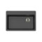 Winpro - Dual Mount Granite Composite 33 in. x 22 in. x 9-1/2 in. Single Bowl Kitchen Sink - Black-Front_Standard