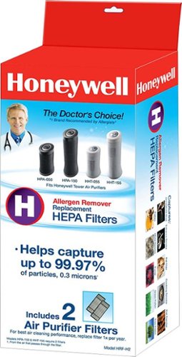  HEPA Filters for Select Honeywell HEPA Tower Air Purifiers (2-Pack) - Blue