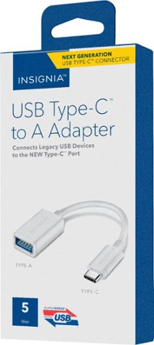 Insignia™ USB Type-C-to-A Adapter - White WHERE TO BUY