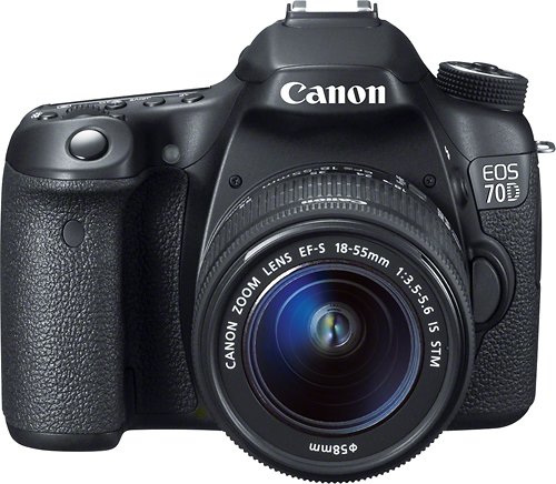  Canon - EOS 70D DSLR Camera with 18-55mm IS STM Lens - Black