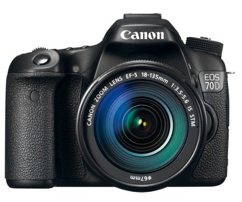  Canon - EOS 70D DSLR Camera with 18-135mm IS STM Lens - Black