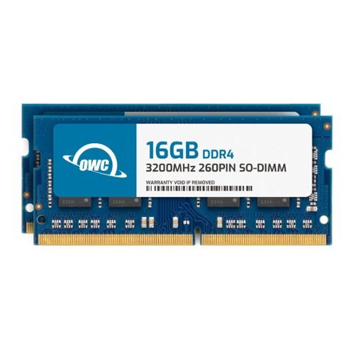 OWC - 32GB (2x16GB) DDR4 3200MHz PC4-25600 CL22 1RX8 Non-ECC SODIMM 1.2V 260-pin Laptop Notebook Memory RAM Upgrade Module - Black Chips-Front_Standard 
