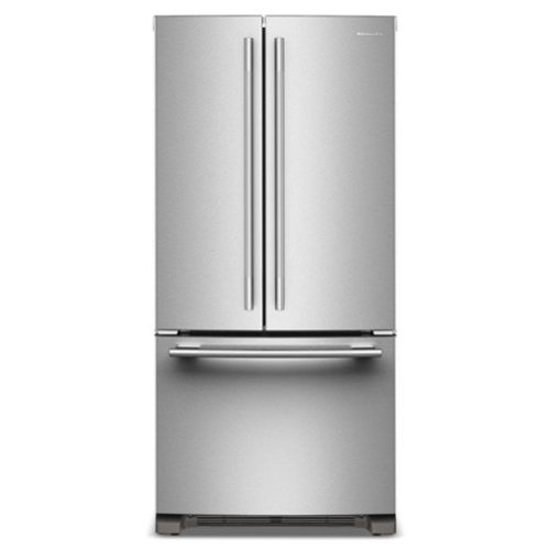KitchenAid - 22 Cu. Ft. 33-Inch Standard-Depth French Door Refrigerator with Internal Water Dispenser - Stainless Steel
