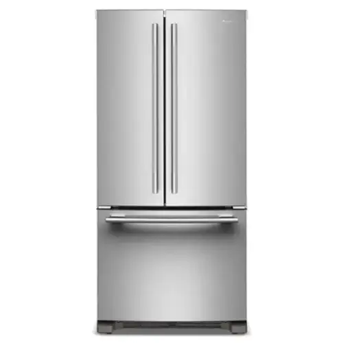 Front. KitchenAid - KitchenAid - 22 Cu. Ft. 33-Inch Standard-Depth French Door Refrigerator with Internal Water Dispenser - PrintShield Stainless.