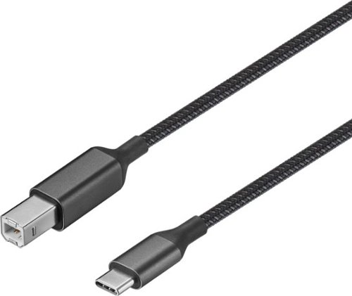 Insignia™ - 6 ft. USB-C to USB-B Printer Cable - Black