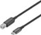 Insignia™ - 6-Foot USB-C to USB-B Printer Cable - Black-Front_Standard