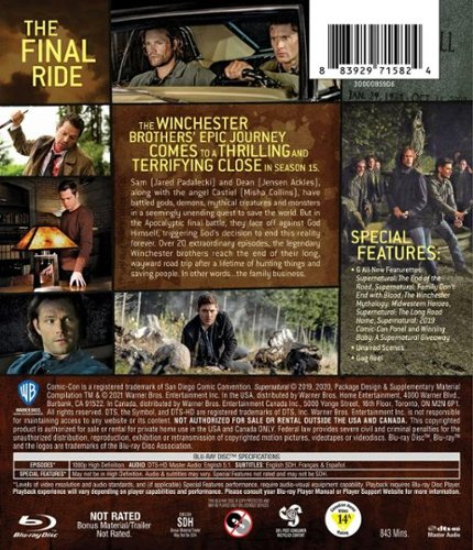 Supernatural: The Complete Fifteenth Season (Box Set) [Blu ray